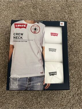 Levi's White Crew Neck T-Shirt Pack with Window